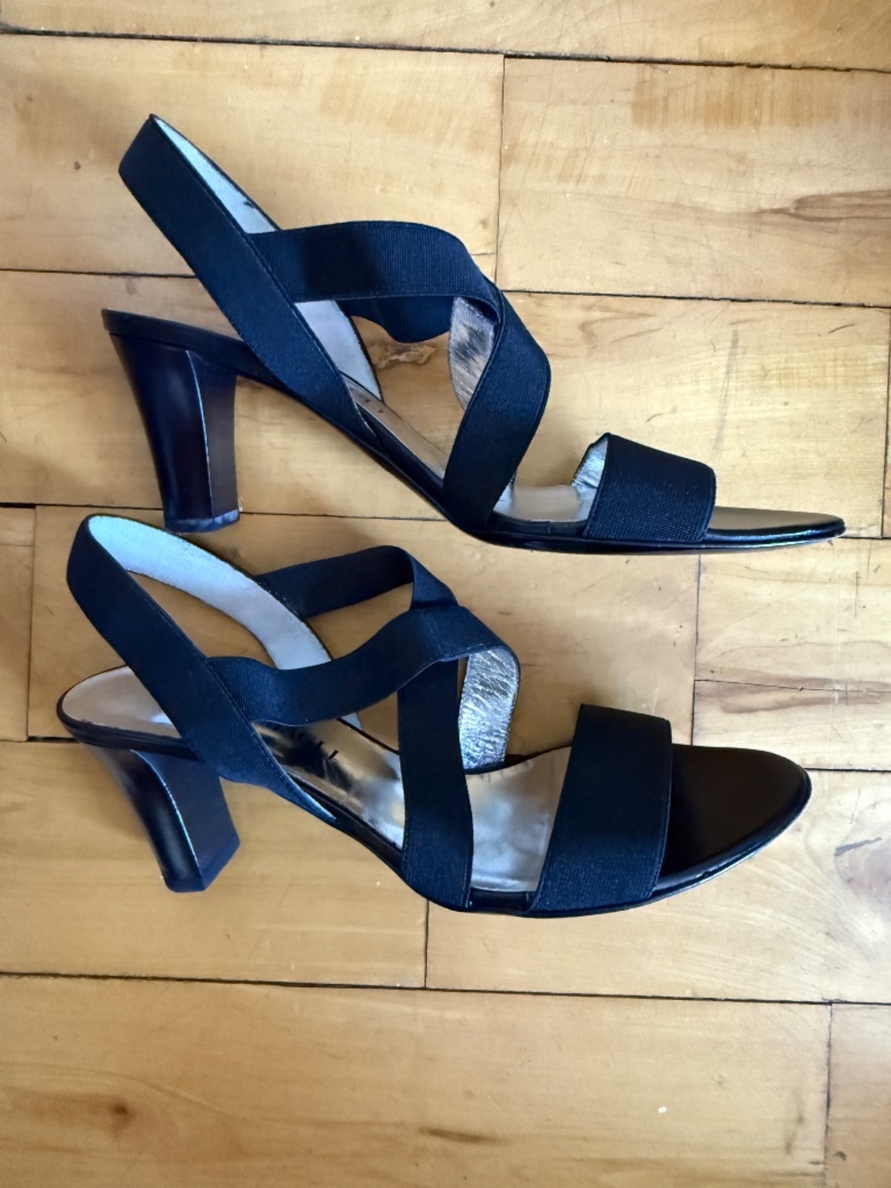Bruno Magli "Raios" Black Strappy Sandals Size 36